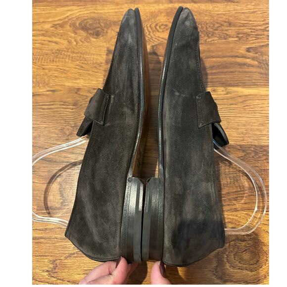 Zegna Men's L'Asola Suede Penny Loafer Charcoal Size 11.5 NWOB $1000 Designer - Picture 6 of 10